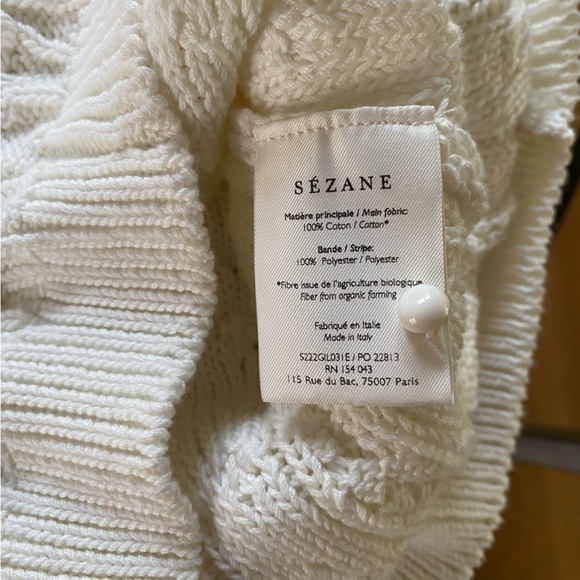 Sezane Cream White Beryl Cardigan Sweater - Picture 15 of 16